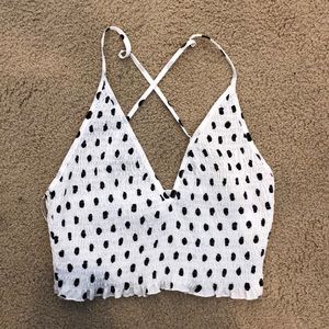 LF polka dot crop top